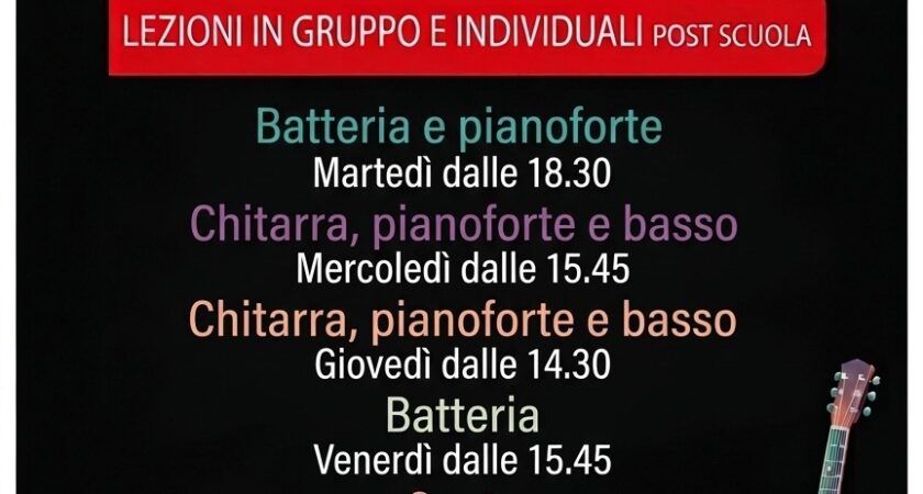 Ricominciano i corsi di musica alla Rubinowicz 🎸🎹🥁