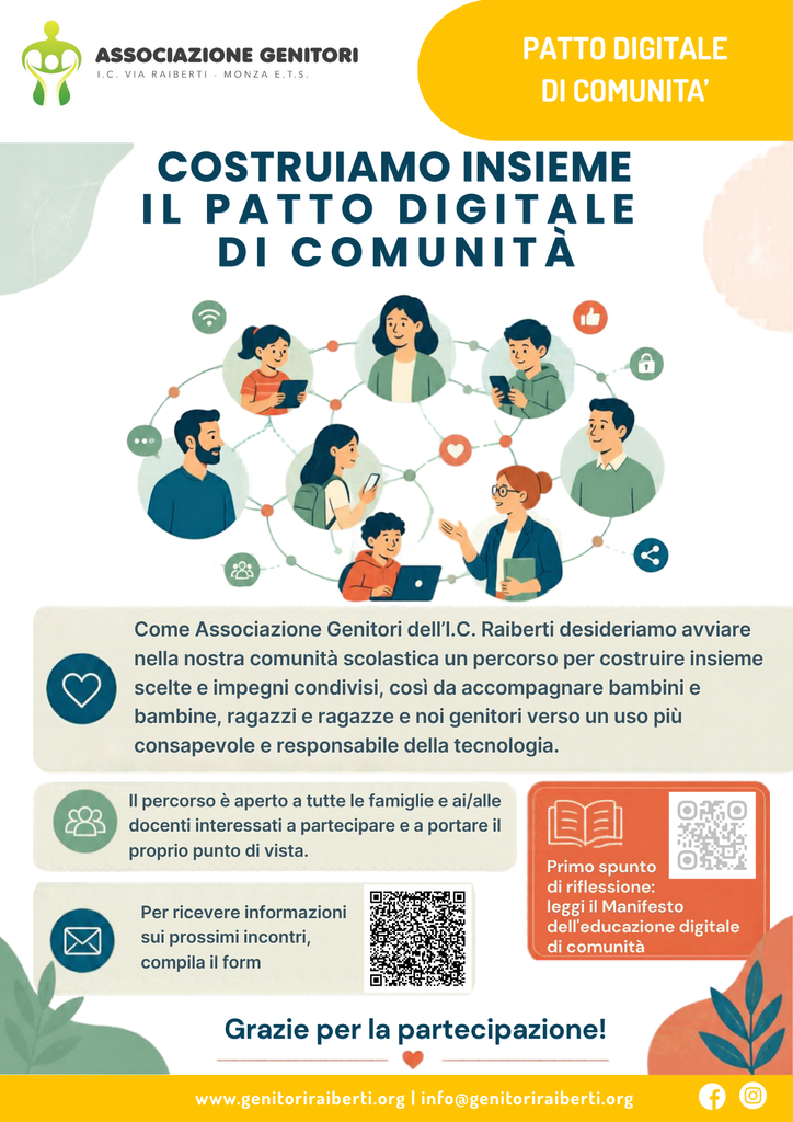 COSTRUIAMO INSIEME IL PATTO DIGITALE DI COMUNITÀ!